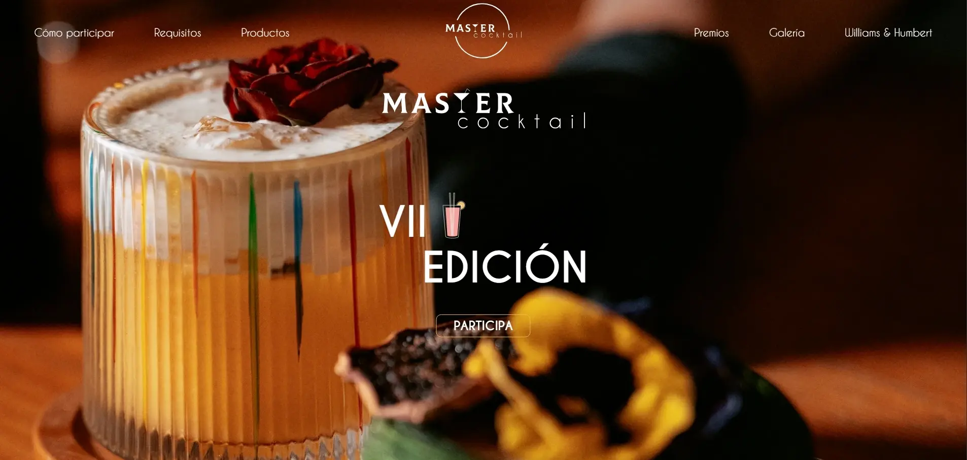 Master Cocktail 2026 - Landing para concurso de coctelería